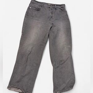 Grey button fly Jeans